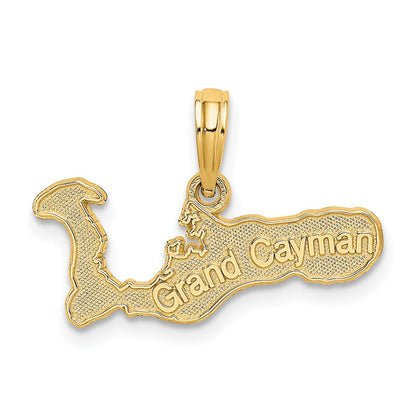 14K Gelbgold Grand Cayman Island Karte Charm