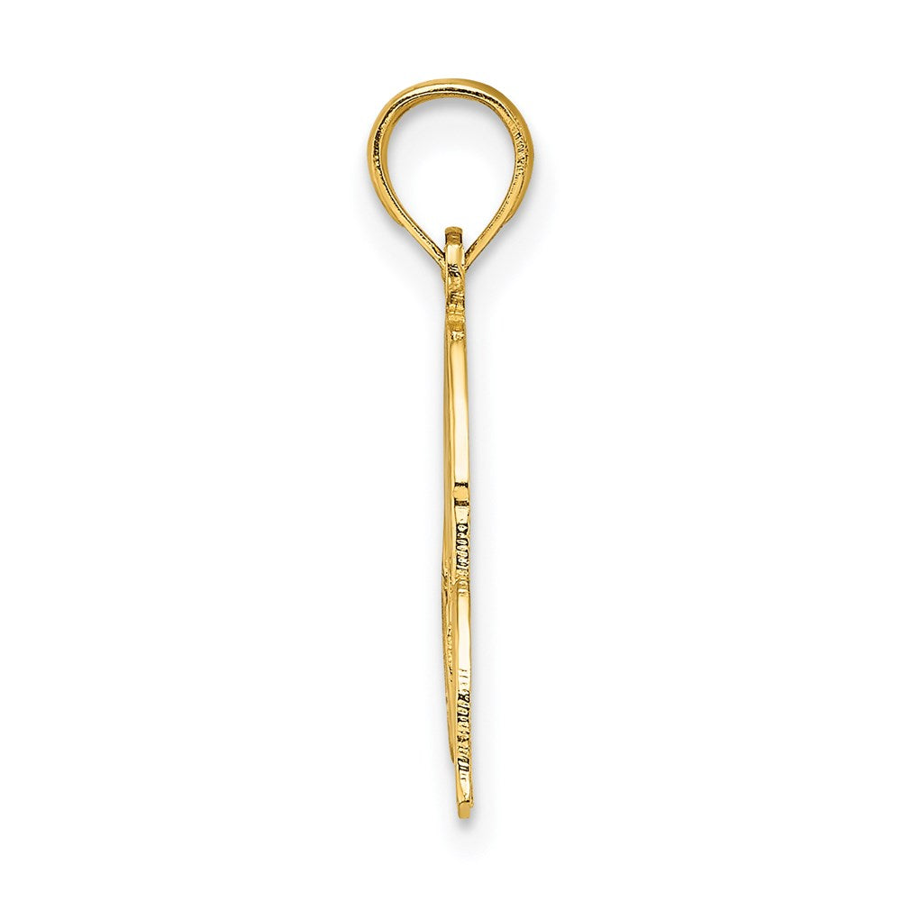 14K Gelbgold Aloha Palme Baum Charm