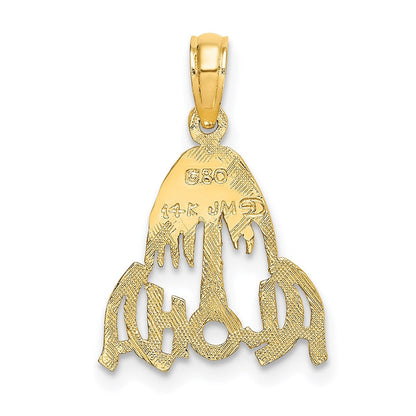 14K Gelbgold Aloha Palme Baum Charm