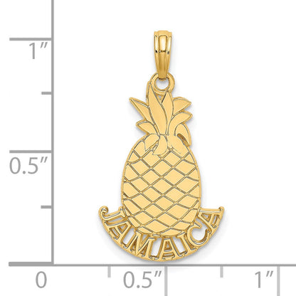 14K Gelbgold JAMAICA Ananas-Charm