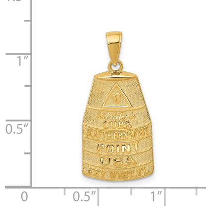 14k Gelbgold Anhänger „Southernmost Point USA Key West“