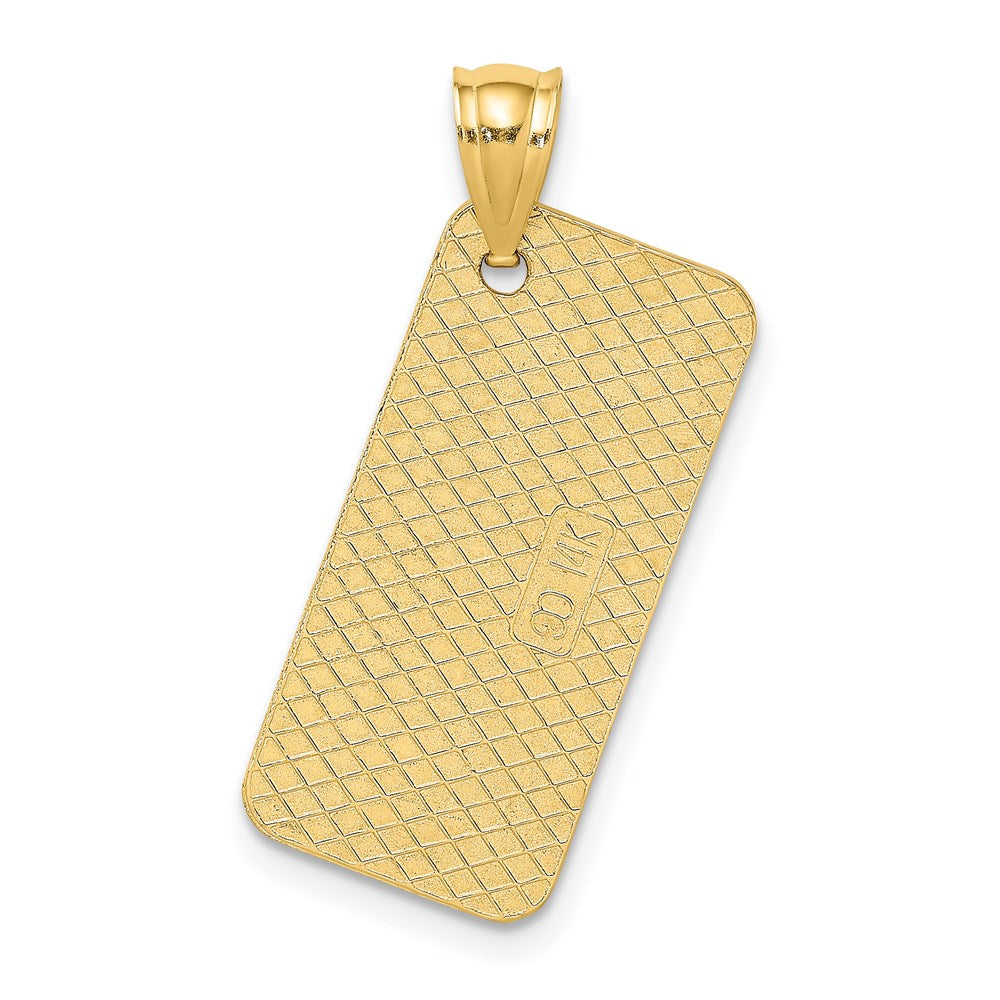 14 Karat Gelbgold KEY WEST Nummernschild-Charm