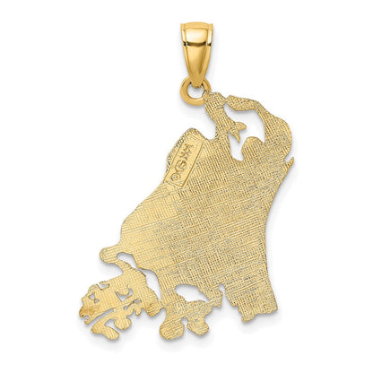 14K Gelbgold Charm „MARCO ISLAND“ mit Ausschnitten