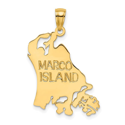 14K Gelbgold Charm „MARCO ISLAND“ mit Ausschnitten