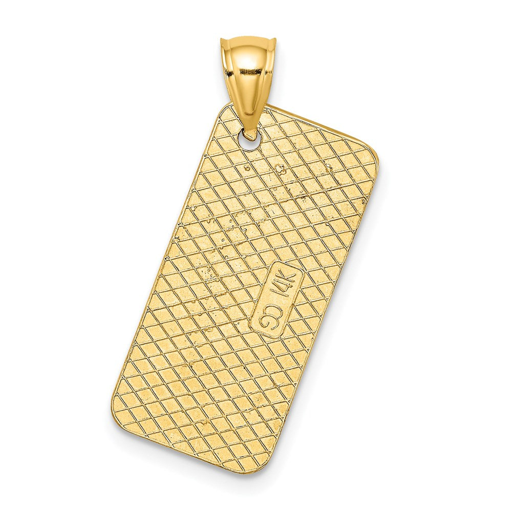 14K Gelbgold Charm „MARYLAND OCEAN CITY“ Nummernschild