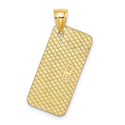 14K Gelbgold Charm „MARYLAND OCEAN CITY“ Nummernschild