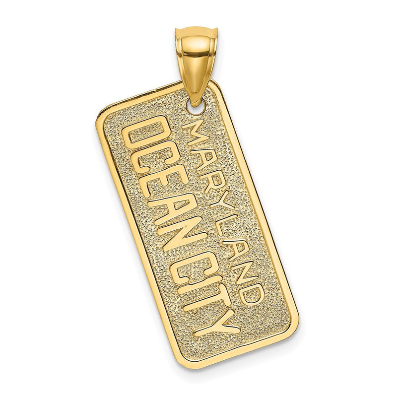 14K Gelbgold Charm „MARYLAND OCEAN CITY“ Nummernschild