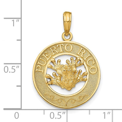 14K Gelbgold PUERTO RICO Anhänger mit Frosch