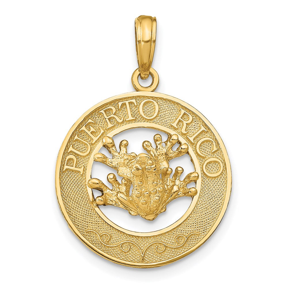 14K Gelbgold PUERTO RICO Anhänger mit Frosch