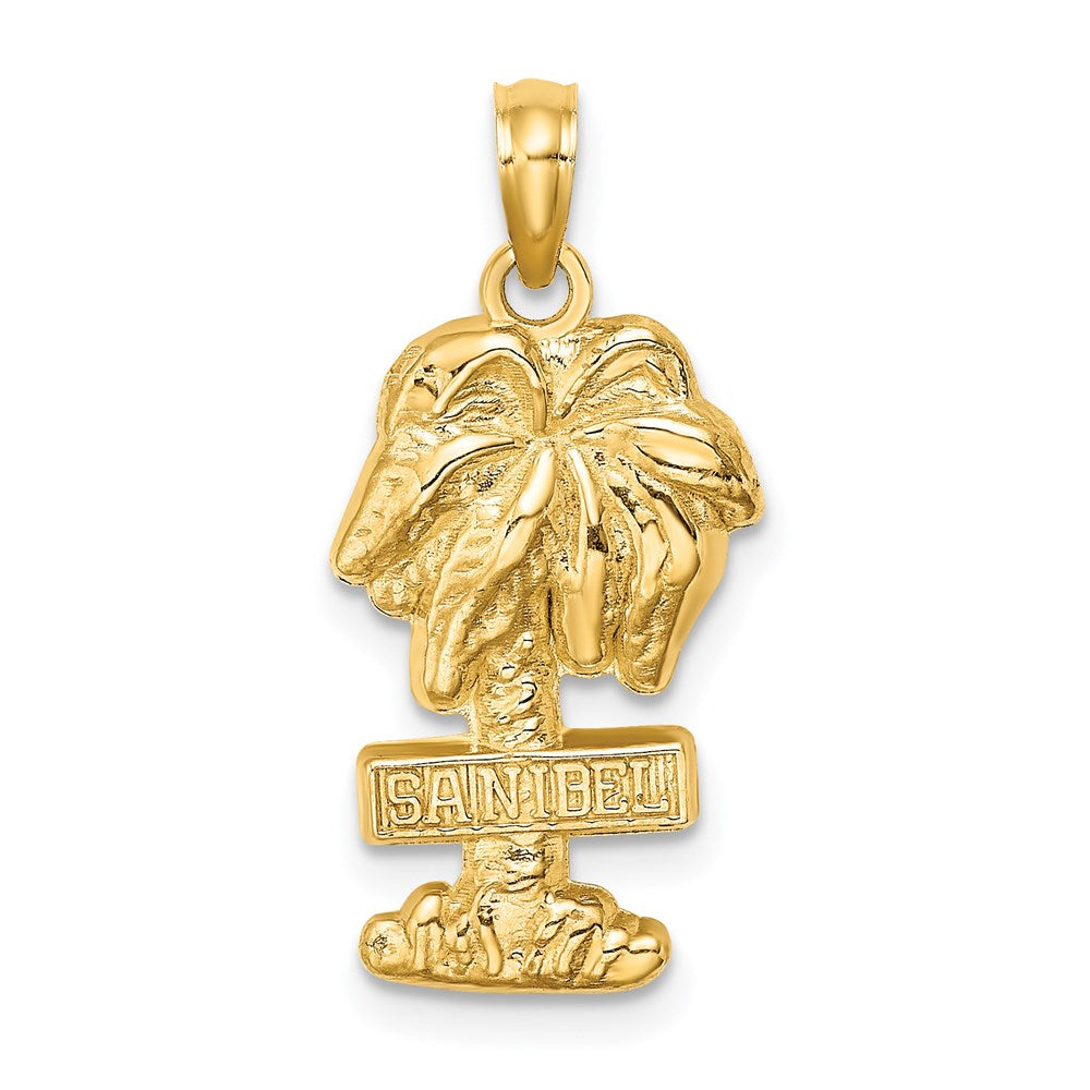 14K Gelbgold SANIBEL Palmenbaum-Charm