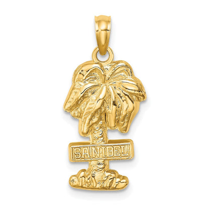 14K Gelbgold SANIBEL Palmenbaum-Charm