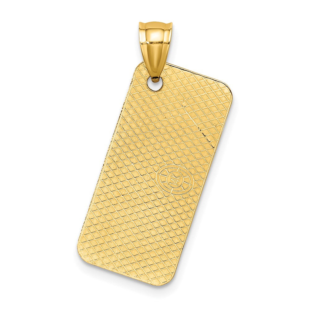 14K Gelbgold Nummernschild-Charm „SANIBEL FLORIDA“