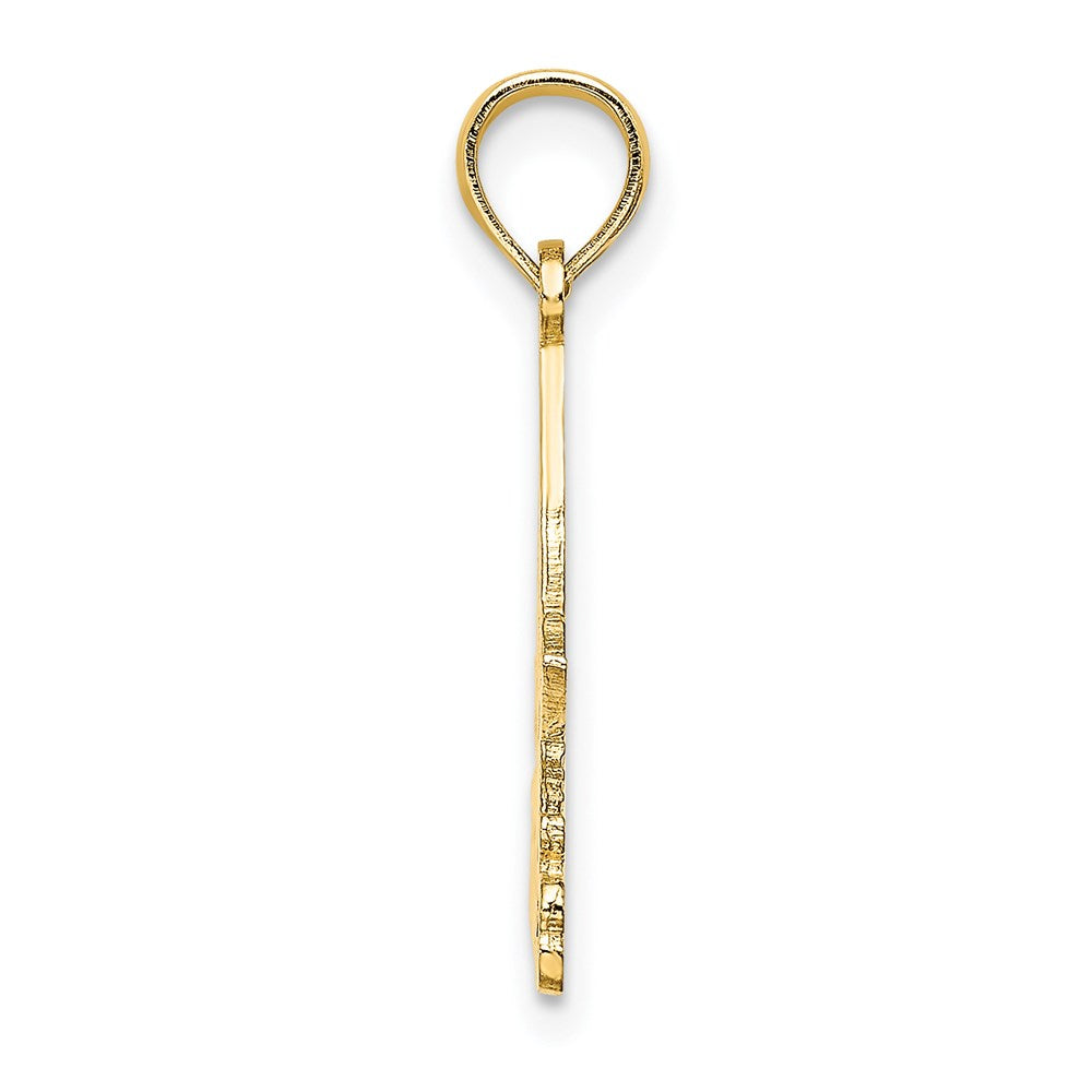 14K Gelbgold I Liebe Stein Harbor Segelboot Charm
