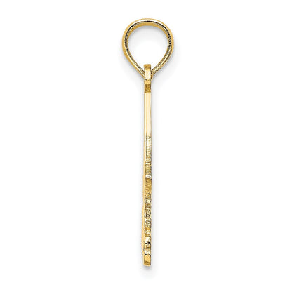14K Gelbgold I Liebe Stein Harbor Segelboot Charm