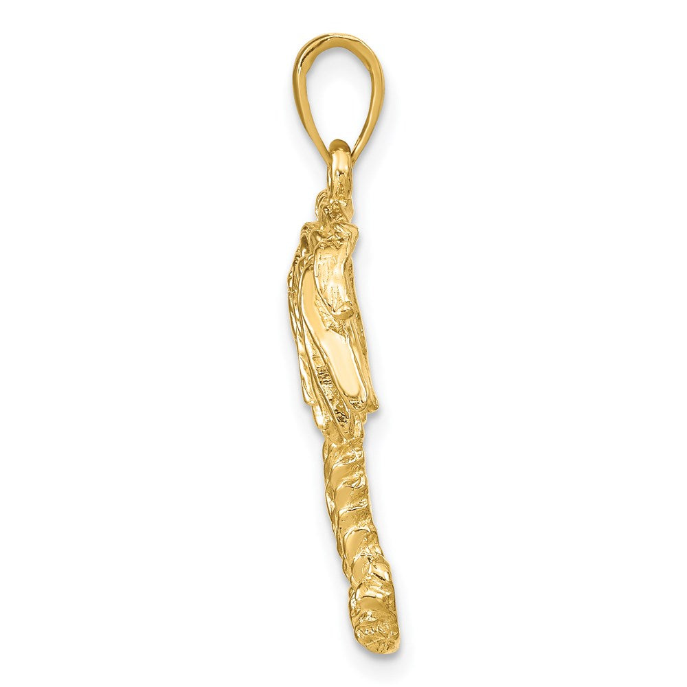 14K Gelbgold Anhänger mit zwei Palmen