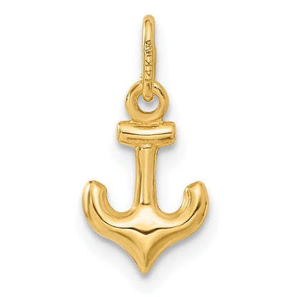 14K Gelbgold Anker Charm