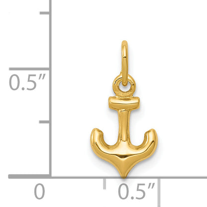 14K Gelbgold Anker Charm