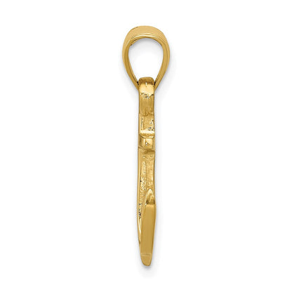 14K Gelbgold Anker Anhänger