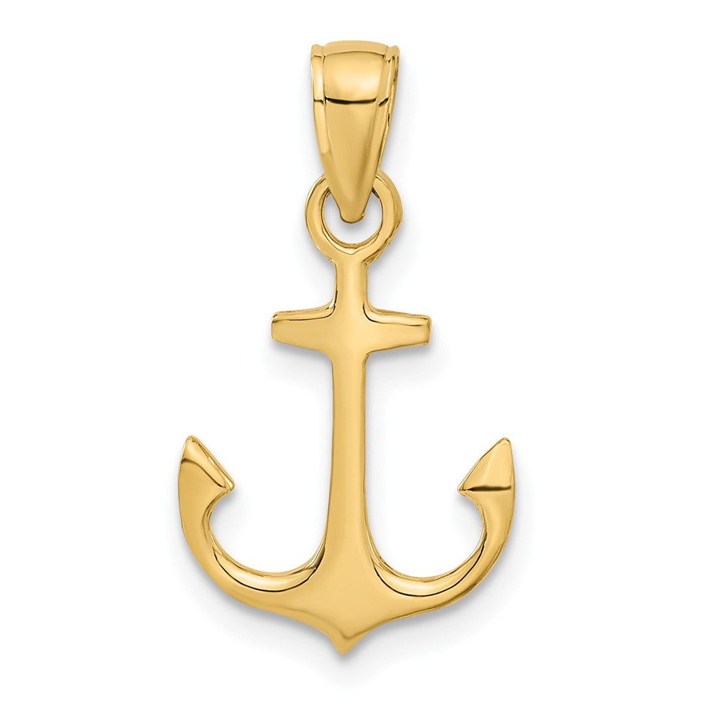 14K Gelbgold Anker Anhänger