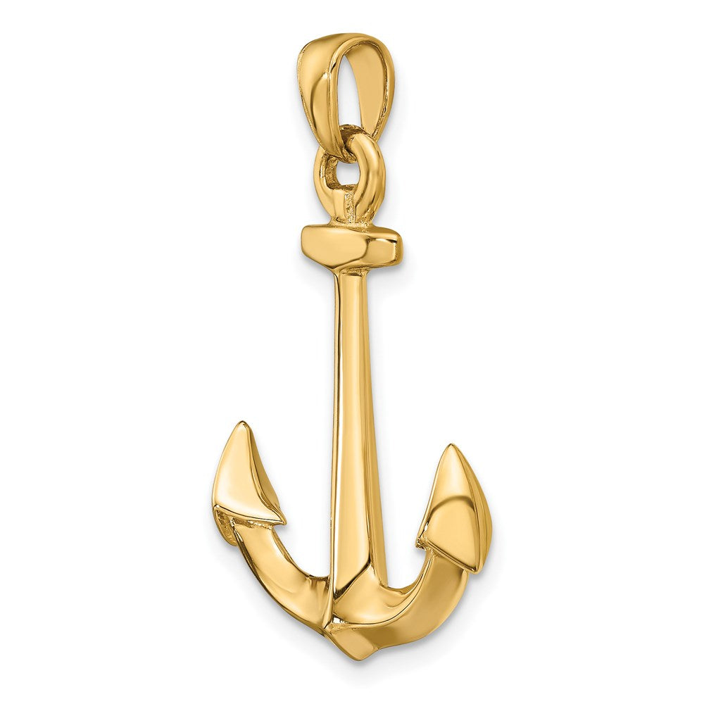 14K Gelbgold 3-D Anker-Anhänger