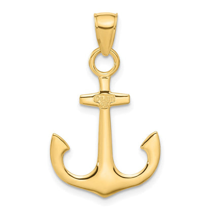 14K Gelbgold Anker-Anhänger