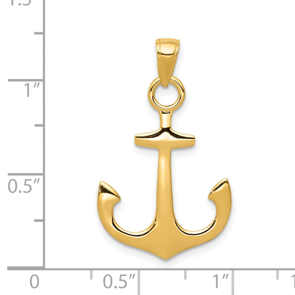 14K Gelbgold Anker-Anhänger