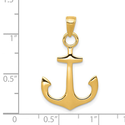 14K Gelbgold Anker-Anhänger
