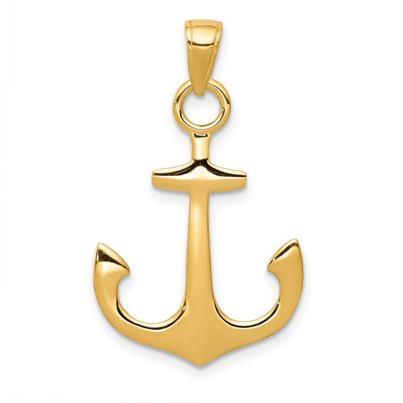 14K Gelbgold Anker-Anhänger
