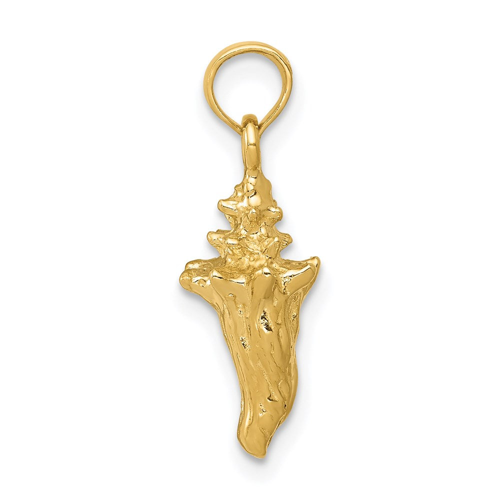 14 K Gelbgold 3-D-Muschel-Anhänger