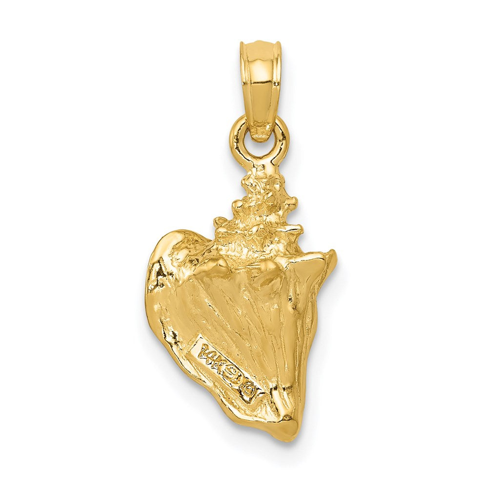14 K Gelbgold 3-D-Muschel-Anhänger