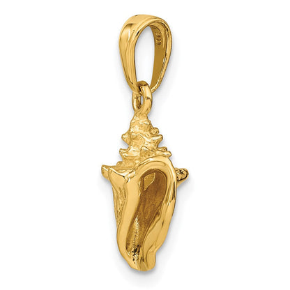 14 K Gelbgold 3-D-Muschel-Anhänger