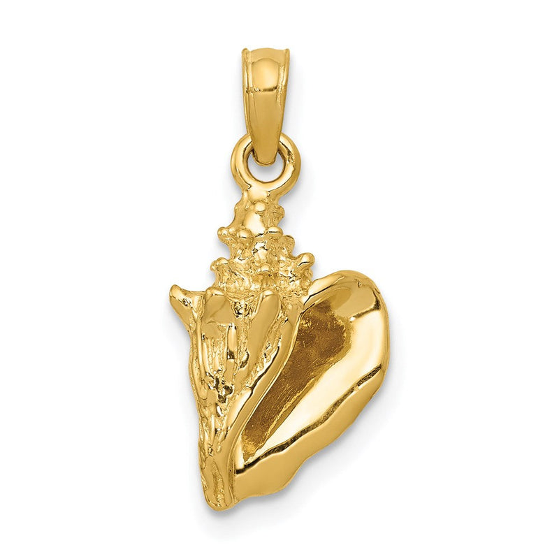 14 K Gelbgold 3-D-Muschel-Anhänger