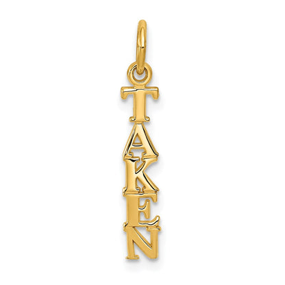 14K Gelbgold Poliert Taken Charm