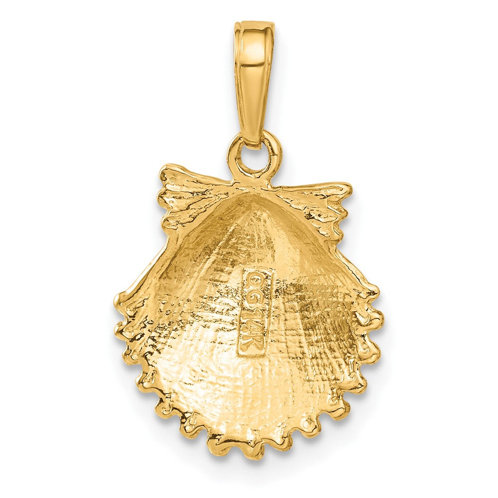 14K Gelbgold Muschelschalen-Anhänger