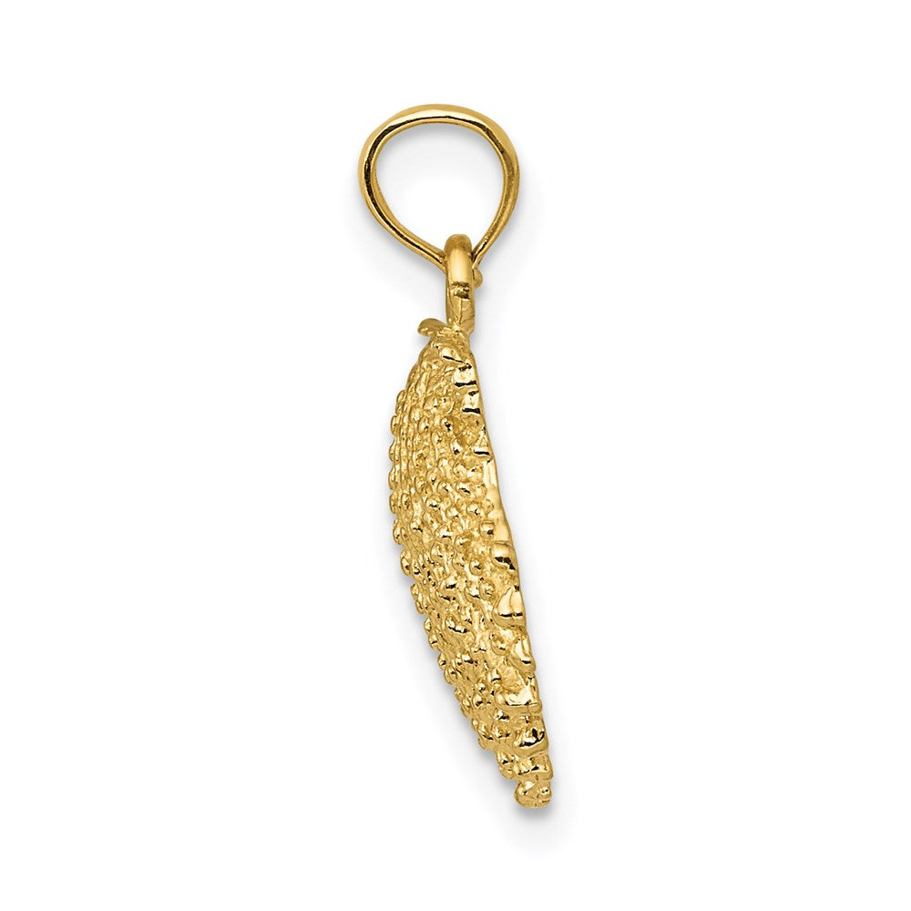 14K Gelbgold Anhänger mit strukturierter Muschelschale
