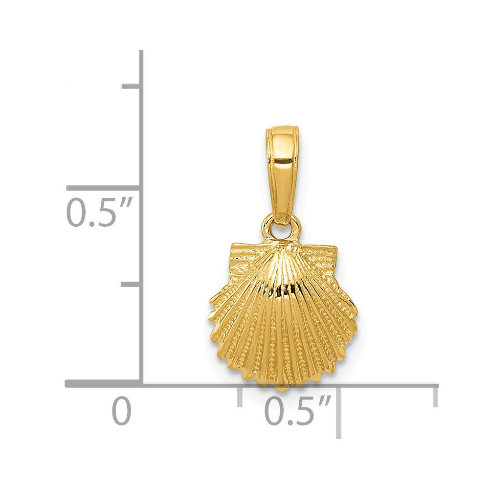 14K Gelbgold Muschel Anhänger