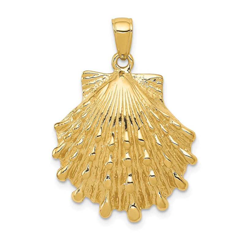 14K Gelbgold Löwenpfoten-Muschel-Anhänger