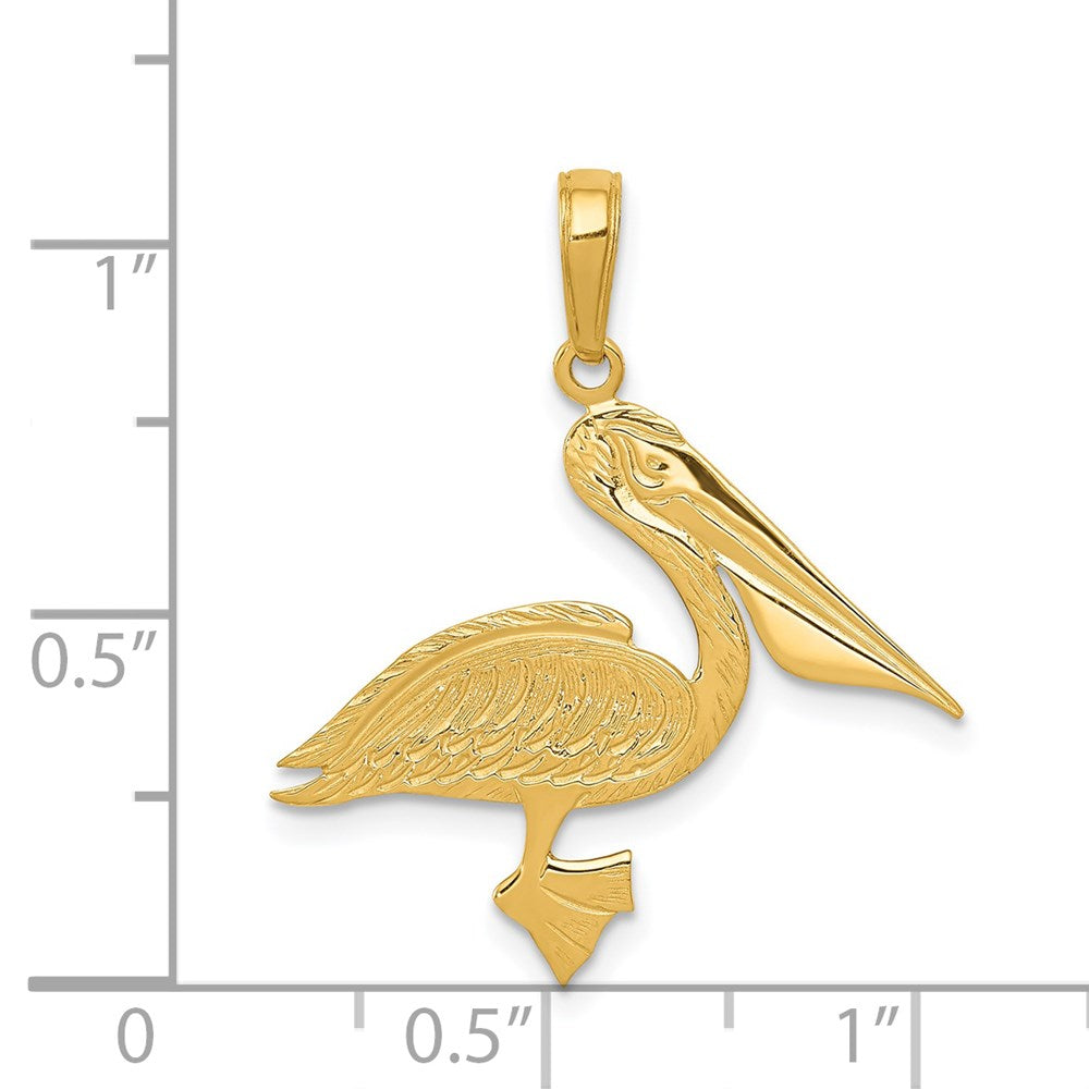 14K Gelbgold Pelican Anhänger