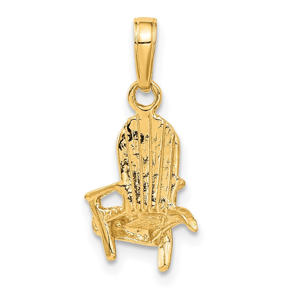 14K Gelbgold 3D-Anhänger „Adirondack-Strandstuhl“