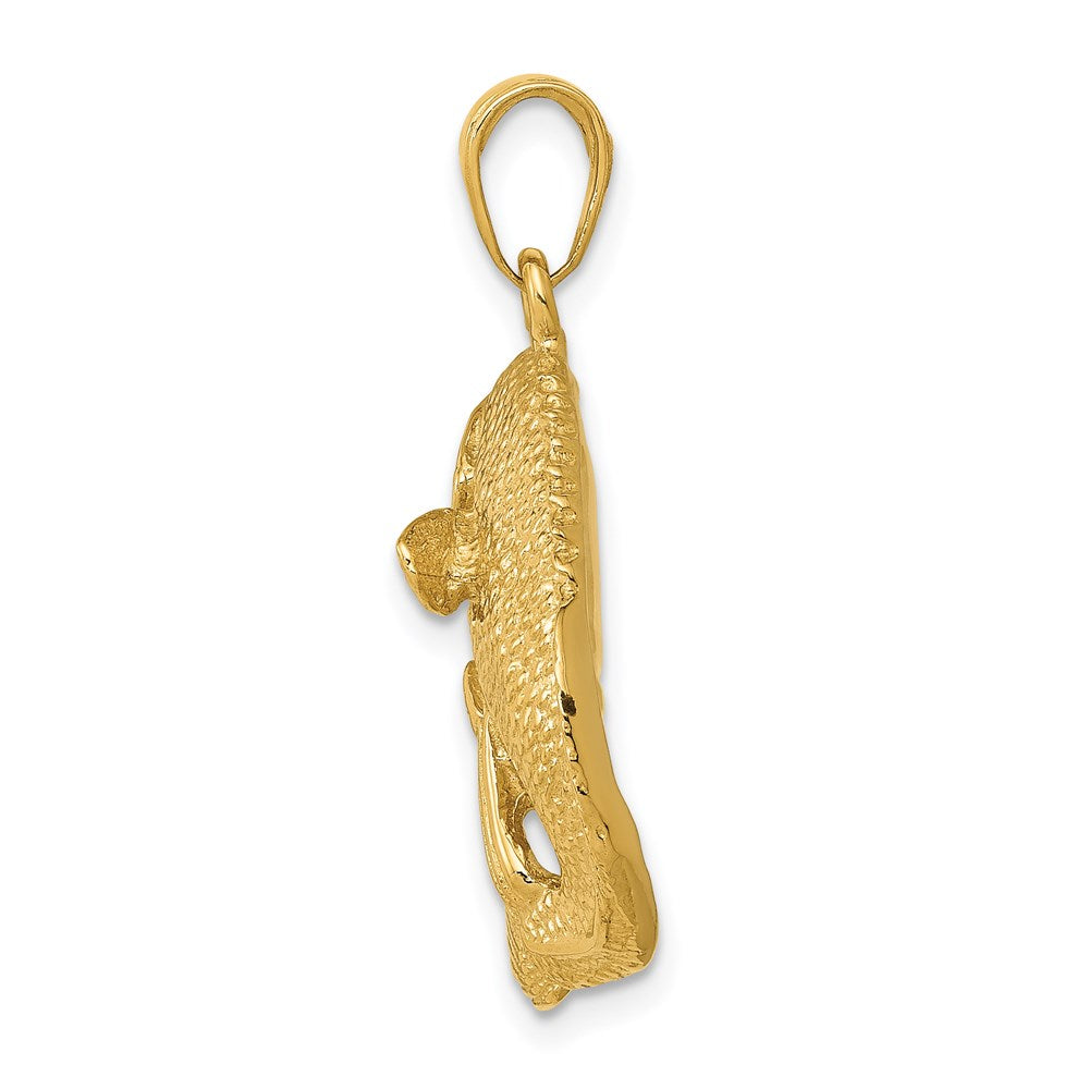 14K Gelbgold Anhänger springender Barsch