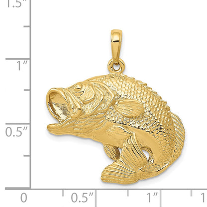 14K Gelbgold Anhänger springender Barsch