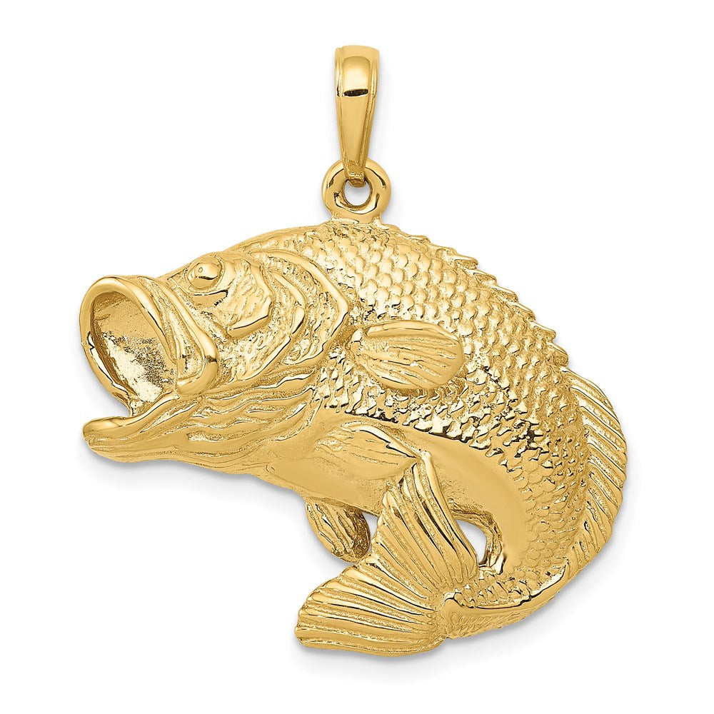 14K Gelbgold Anhänger springender Barsch