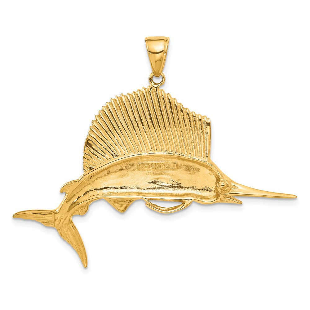 14K Gelbgold Segelfisch-Anhänger