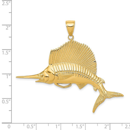 14K Gelbgold Segelfisch-Anhänger