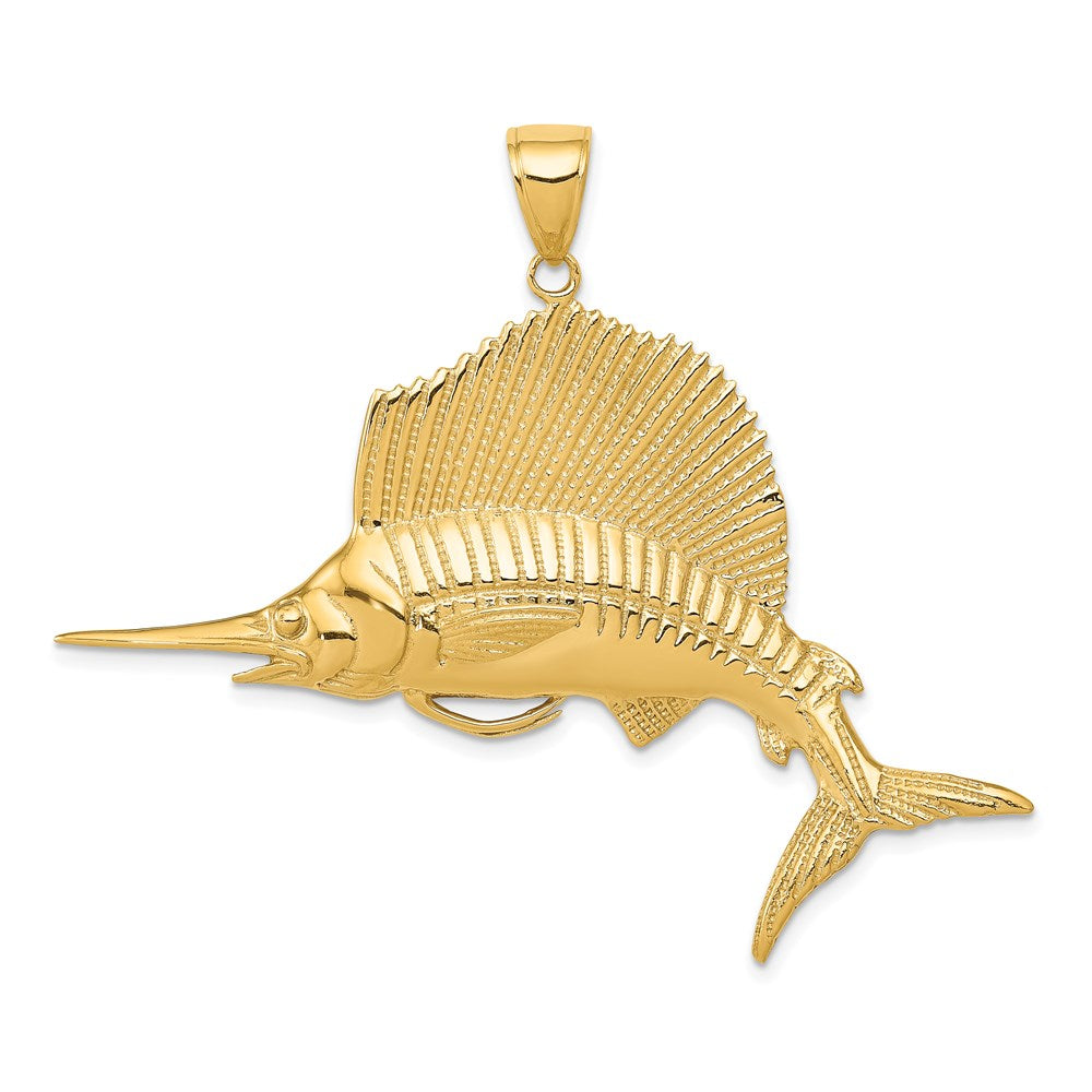 14K Gelbgold Segelfisch-Anhänger