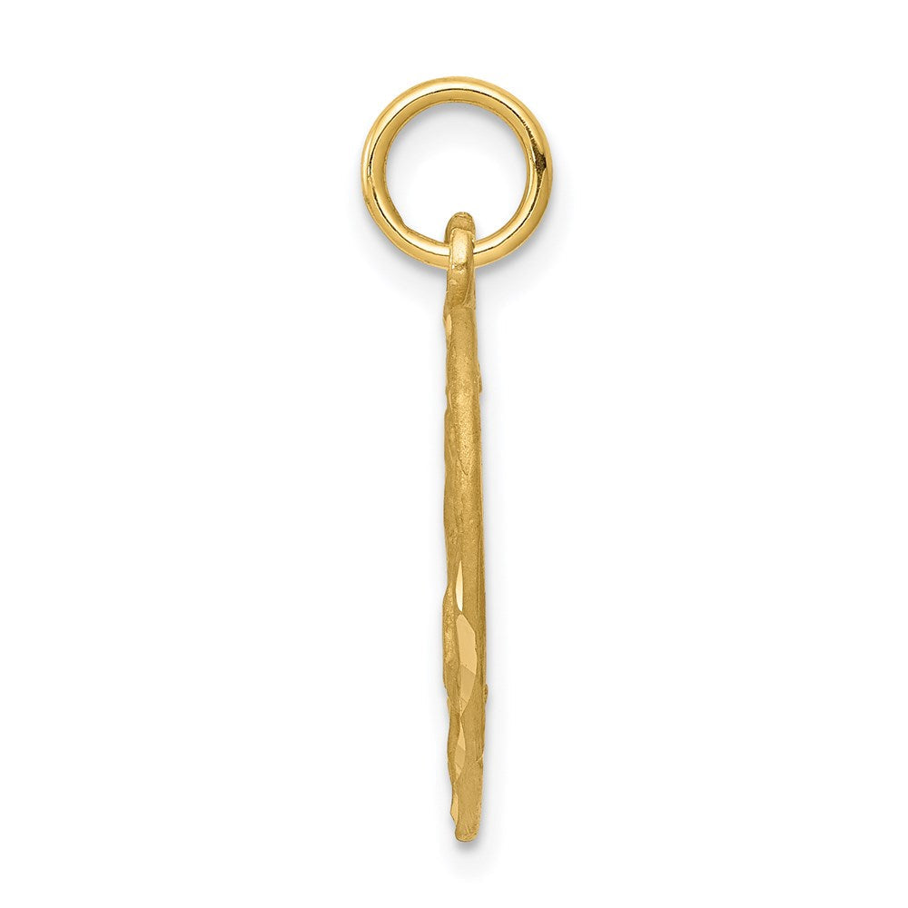 14K Gelbgold Engel in Herz Charm