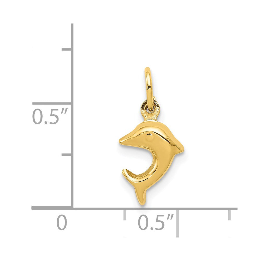 14K Gelbgold Delfin Charm