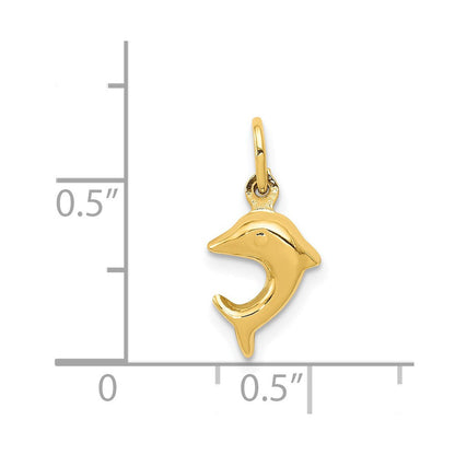 14K Gelbgold Delfin Charm