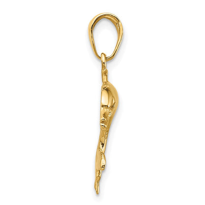 14K Gelbgold Anhänger „Schwimmender Delfin“