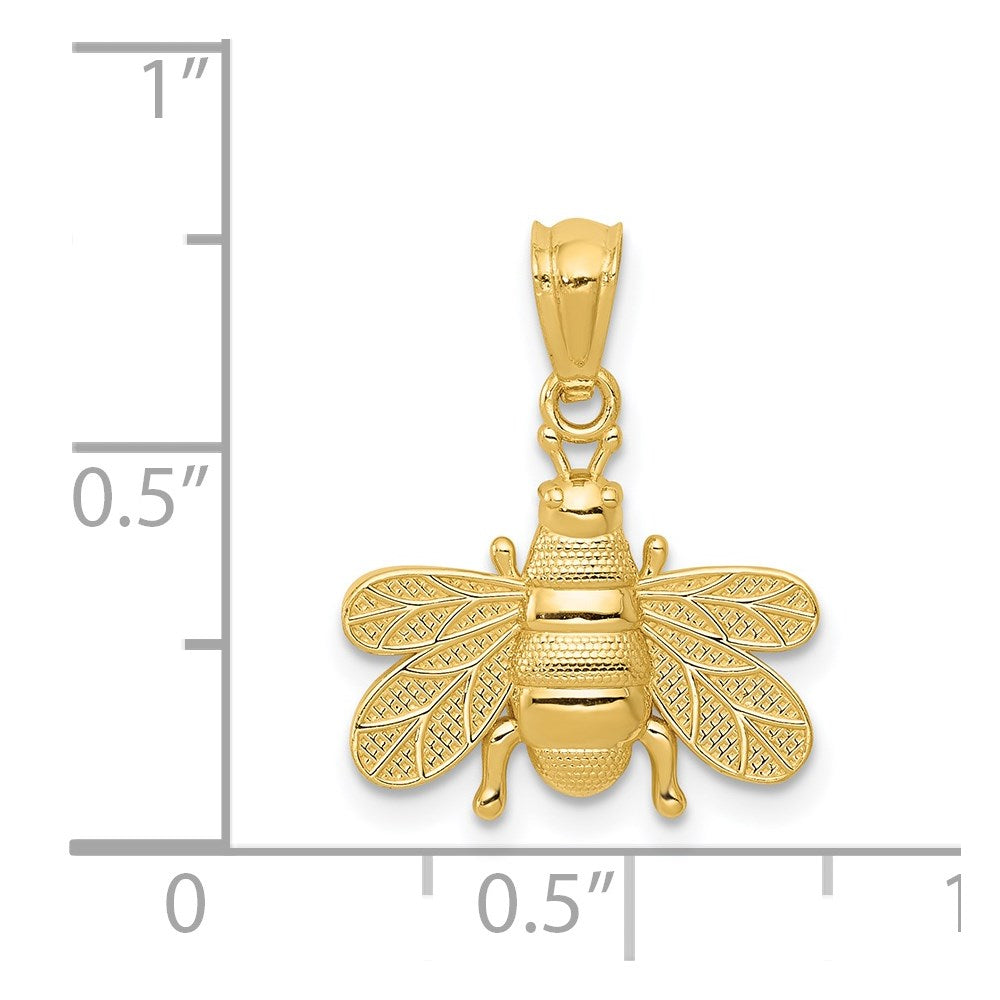 14K Gelbgold Poliert Biene Anhänger